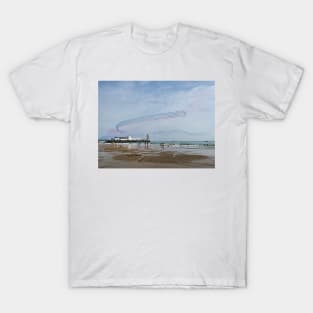 Red arrows flying over Bournemouth Pier T-Shirt